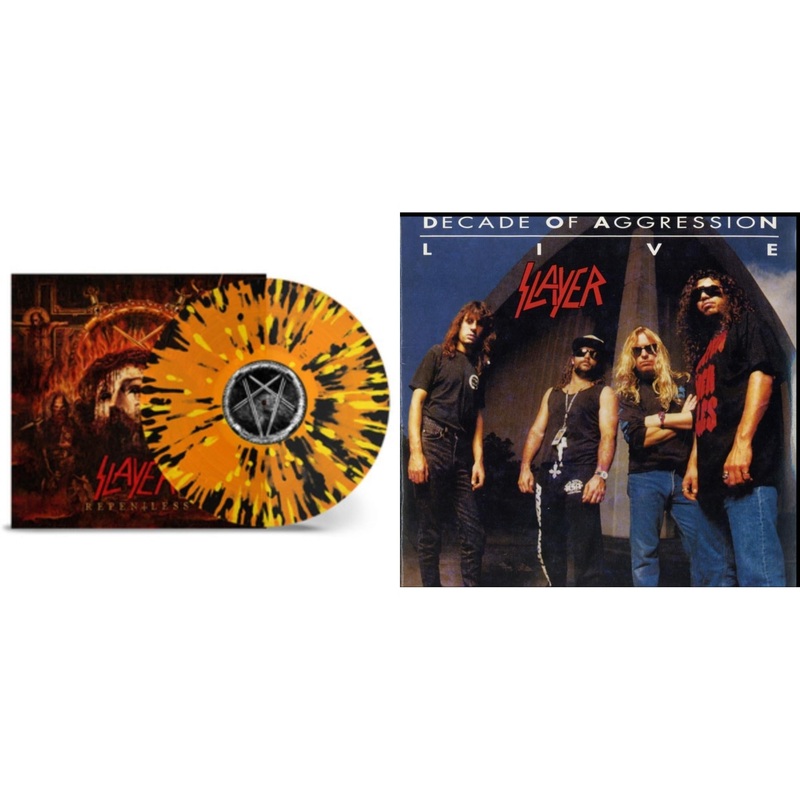 Slayer – Repentless (Trans Orange Yellow Black Splatter LP Vinyl) & Live: Decade Of Aggression