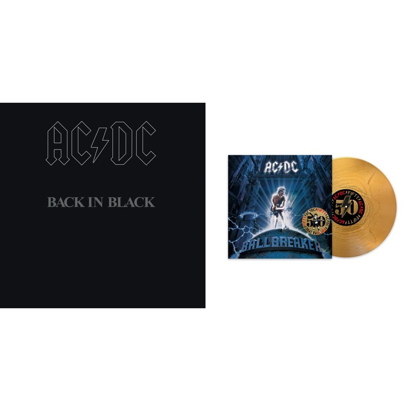 Ac/Dc – Back In Black (180G) & Ballbreaker (50Th Anniversary/Gold Color LP Vinyl)