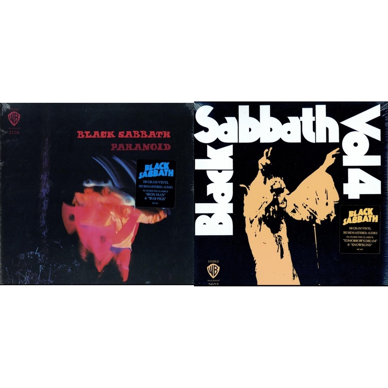 Black Sabbath – Paranoid (180G) & Vol. 4 (180G) – LP Vinyl Bundle