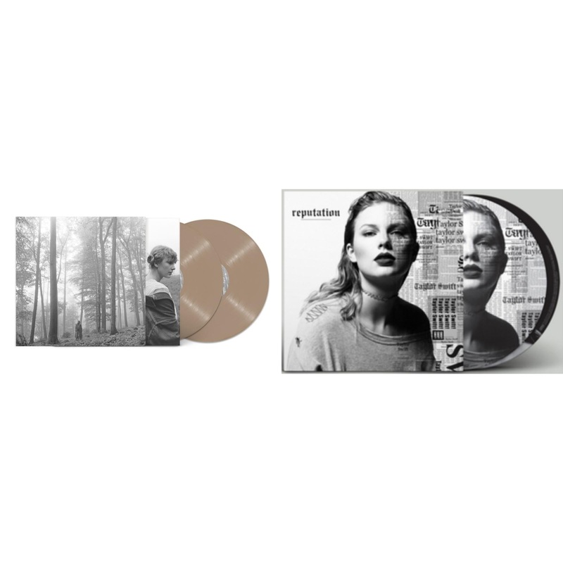 Taylor Swift – Folklore (X) (Beige Vinyl/2LP) & Reputation (Picture Disc)