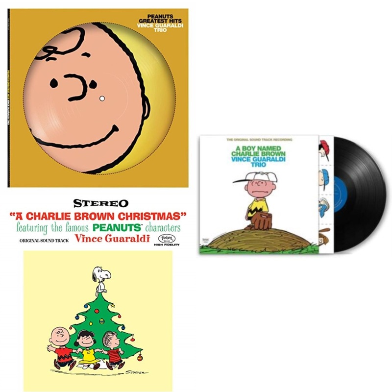 Vince Trio Guaraldi – Peanuts Greatest Hits (Picdisc) & Charlie Brown Christmas (180G) & Boy Named Charlie Brown – LP Vinyl Bundle