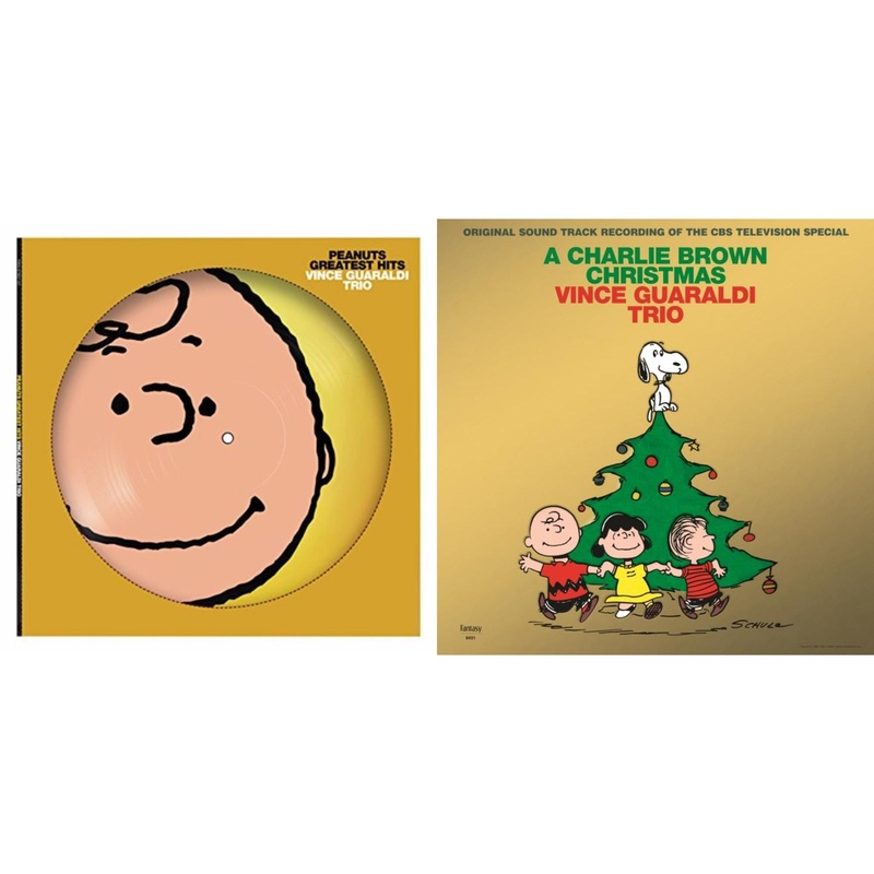 Vince Trio Guaraldi – Peanuts Greatest Hits (Picdisc) & Charlie Brown Christmas (2022 Gold Foil Edition) – LP Vinyl Bundle