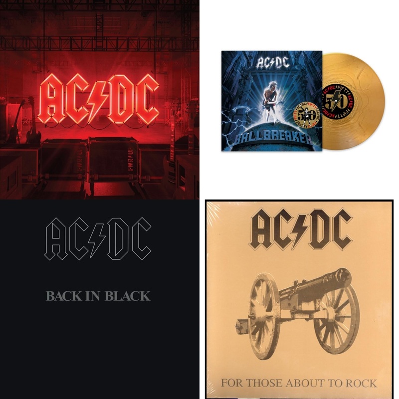 Ac/Dc – Power Up (180G/Gatefold Jacket/Inner Sleeve) & Ballbreaker (50Th Anniversary/Gold Color LP Vinyl) & Back In Black (180G) & For Those About To Rock (180G)