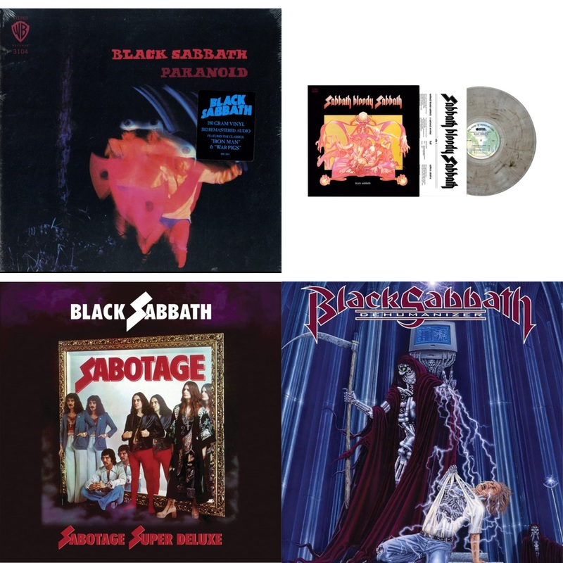 Black Sabbath – Paranoid (180G) & Sabbath Bloody Sabbath (Smoky LP Vinyl) (Syeor) & Sabotage (Super Deluxe Edition/4LP/7Inch) & Dehumanizer (Deluxe Edition/2LP) (Rocktober)