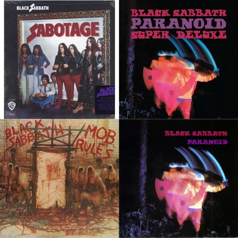 Black Sabbath – Sabotage (180G) & Paranoid (Deluxe Edition) & Mob Rules (Deluxe/2LP) & Paranoid