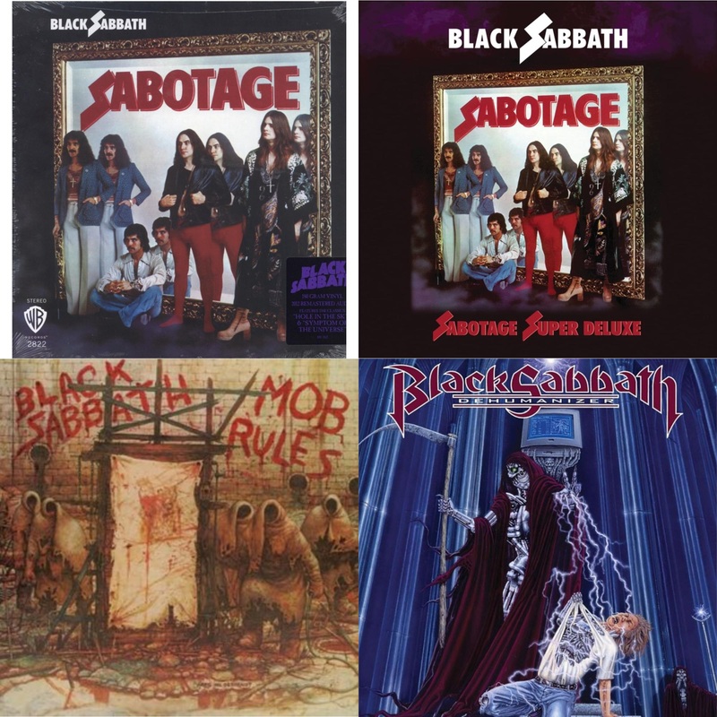 Black Sabbath – Sabotage (180G) & Sabotage (Super Deluxe Edition/4LP/7Inch) & Mob Rules (Deluxe/2LP) & Dehumanizer (Deluxe Edition/2LP) (Rocktober)