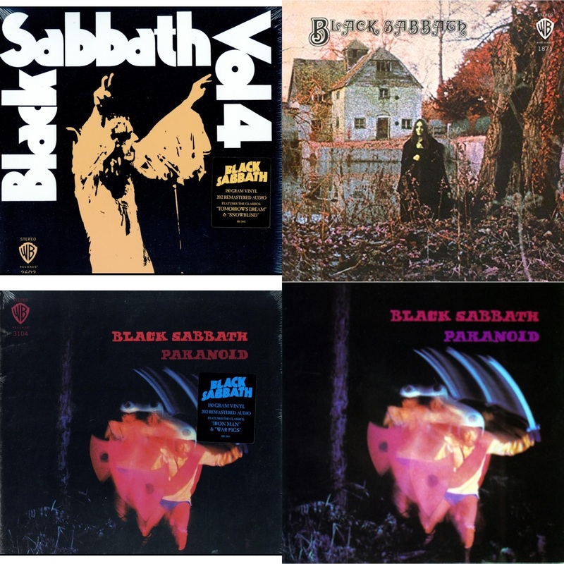Black Sabbath – Vol. 4 (180G) & Black Sabbath (180G) & Paranoid (180G) & Paranoid – LP Vinyl Bundle