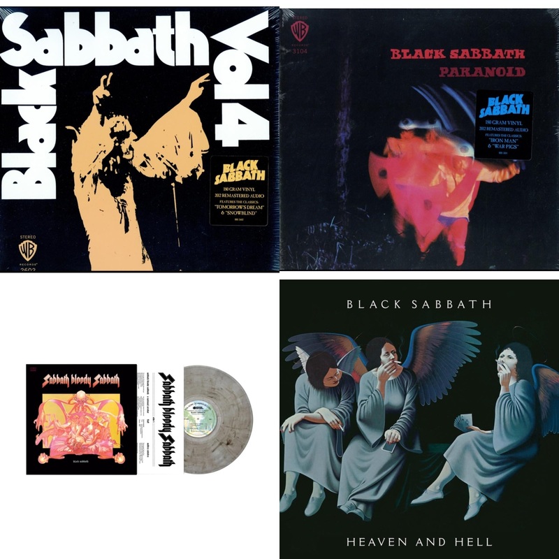 Black Sabbath – Vol. 4 (180G) & Paranoid (180G) & Sabbath Bloody Sabbath (Smoky LP Vinyl) (Syeor) & Heaven & Hell (Deluxe/2LP)