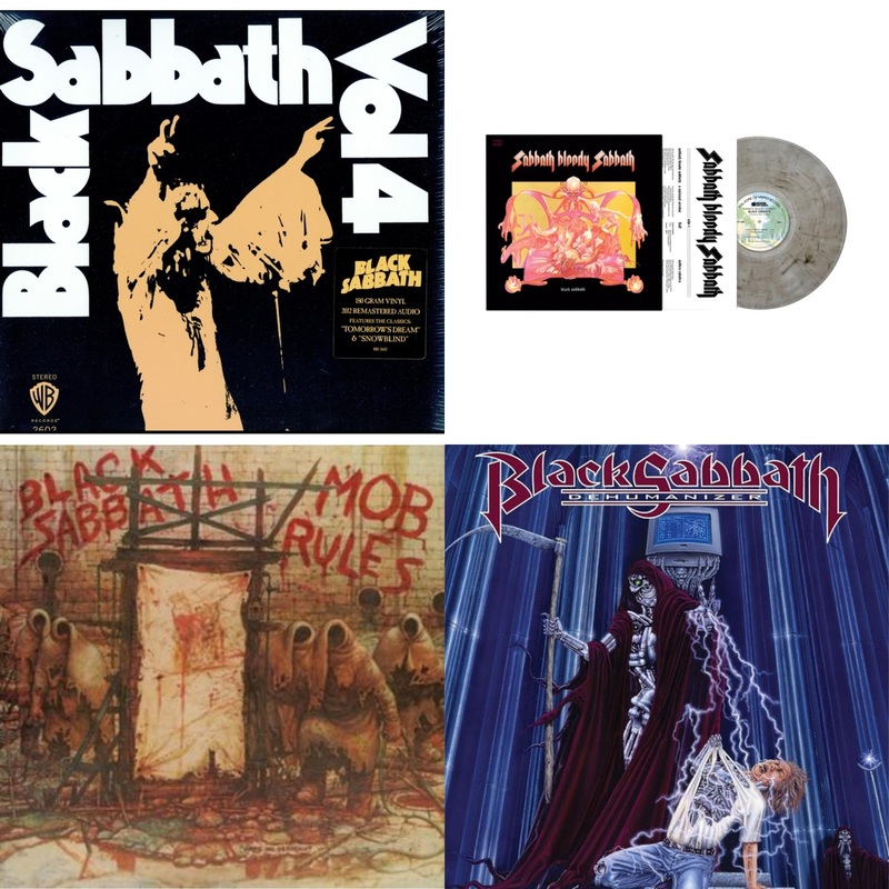 Black Sabbath – Vol. 4 (180G) & Sabbath Bloody Sabbath (Smoky LP Vinyl) (Syeor) & Mob Rules (Deluxe/2LP) & Dehumanizer (Deluxe Edition/2LP) (Rocktober)