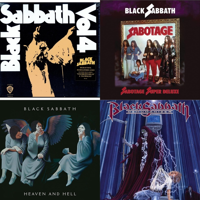 Black Sabbath – Vol. 4 (180G) & Sabotage (Super Deluxe Edition/4LP/7Inch) & Heaven & Hell (Deluxe/2LP) & Dehumanizer (Deluxe Edition/2LP) (Rocktober)