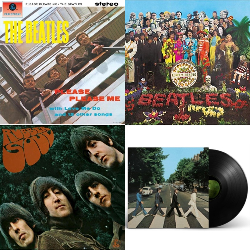 Beatles – Please Please Me & Sgt. Pepper’s Lonely Hearts Club Band (2017 Stereo Mix/180G/Original Stencils) & Rubber Soul & Abbey Road Anniversary – LP Vinyl Bundle