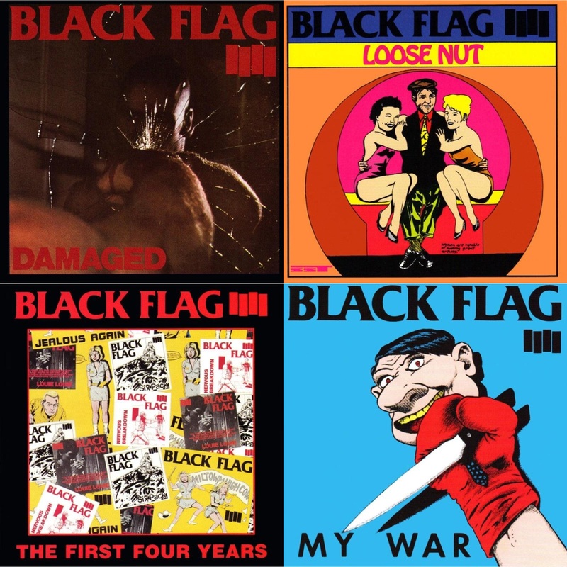Black Flag – Damaged & Loose Nut & First Four Years & My War – LP Vinyl Bundle