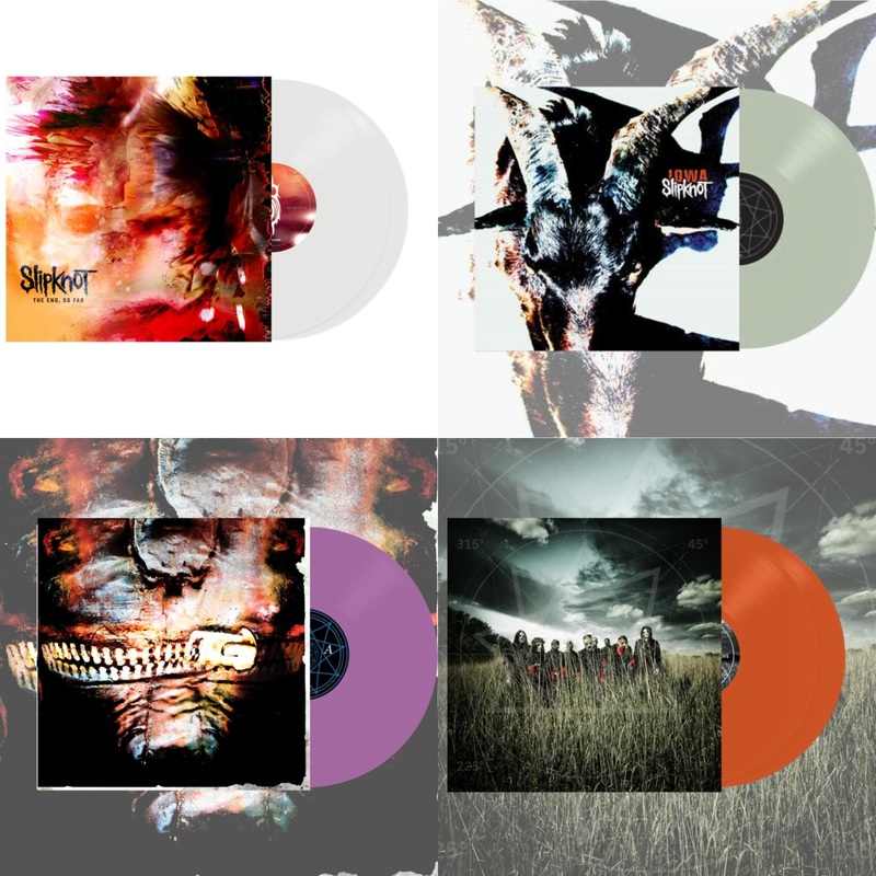 Slipknot – End, So Far (Clear Vinyl/2LP) & Iowa (X) (2LP/Color Vinyl) & Volume 3: The Subliminal Verses (X) (Violet Vinyl/2LP) & All Hope Is Gone (Orange Vinyl/2LP)