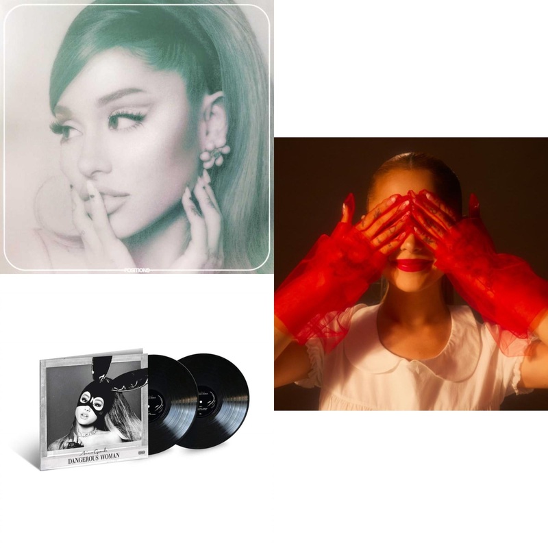 Ariana Grande – Positions (Coke Bottle Clear LP Vinyl) & Dangerous Woman (2LP) & Eternal Sunshine (X) (Ruby LP Vinyl)