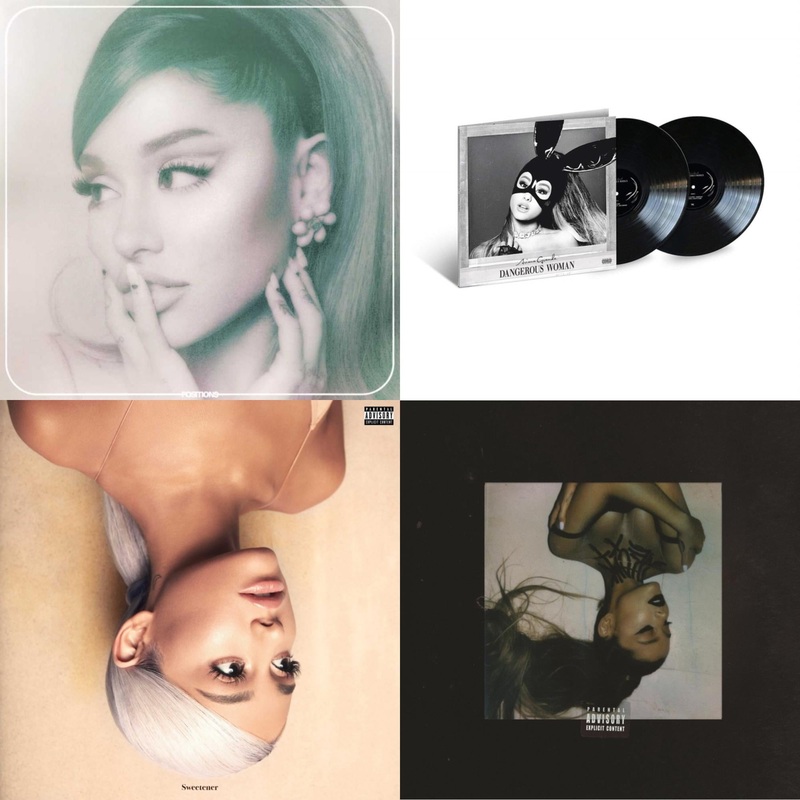 Ariana Grande – Positions (Coke Bottle Clear LP Vinyl) & Dangerous Woman (2LP) & Sweetener (X) (2LP) & Thank U, Next