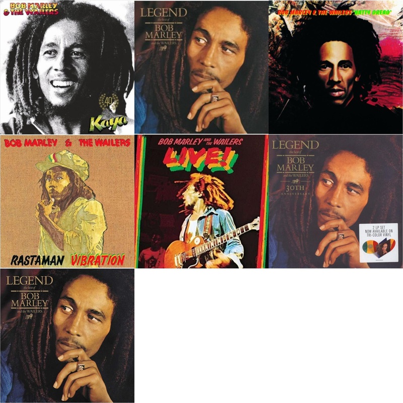 Bob & The Wailers Marley – Kaya 40 (2 LP) & Legend & Natty Dread (180G) & Rastaman Vibration & Live (180G) & Legend (30Th Anniversary) & Legend – The Best Of Bob Marley & The Wailers (2LP)