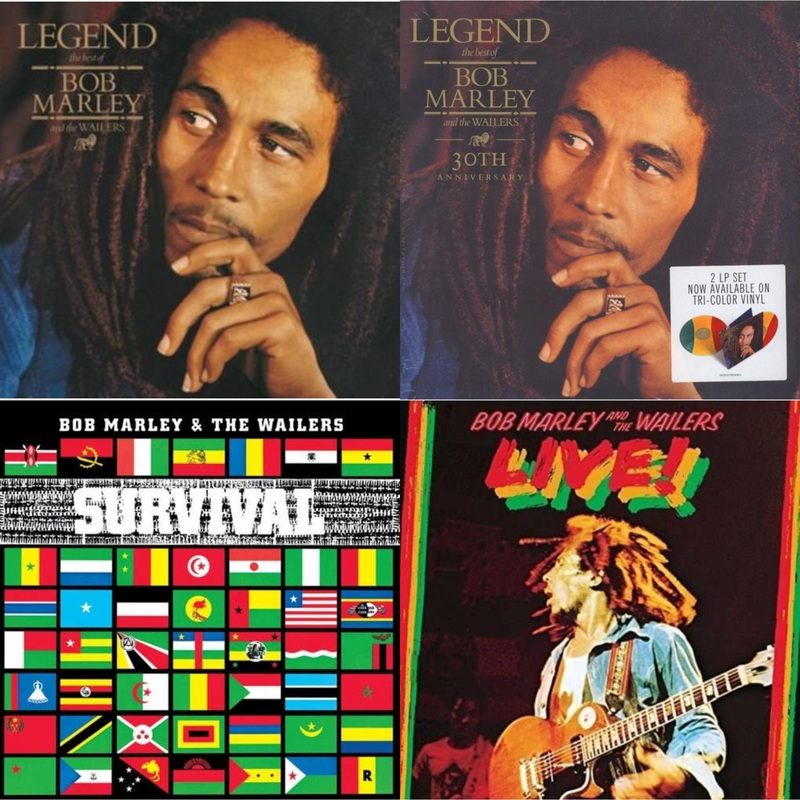 Bob & The Wailers Marley – Legend & Legend (30Th Anniversary) & Survival (180G) & Live (180G) – LP Vinyl Bundle