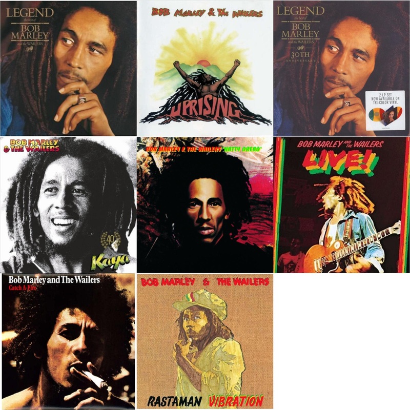 Bob & The Wailers Marley – Legend & Uprising & Legend (30Th Anniversary) & Kaya 40 (2 LP) & Natty Dread (180G) & Live (180G) & Catch A Fire & Rastaman Vibration