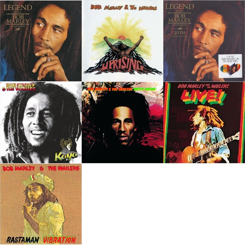Bob & The Wailers Marley – Legend & Uprising & Legend (30Th Anniversary) & Kaya 40 (2 LP) & Natty Dread (180G) & Live (180G) & Rastaman Vibration