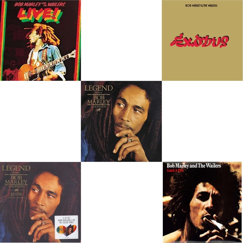 Bob & The Wailers Marley – Live (180G) & Legend (30Th Anniversary) & Legend – The Best Of Bob Marley & The Wailers (2LP) & Exodus & Catch A Fire