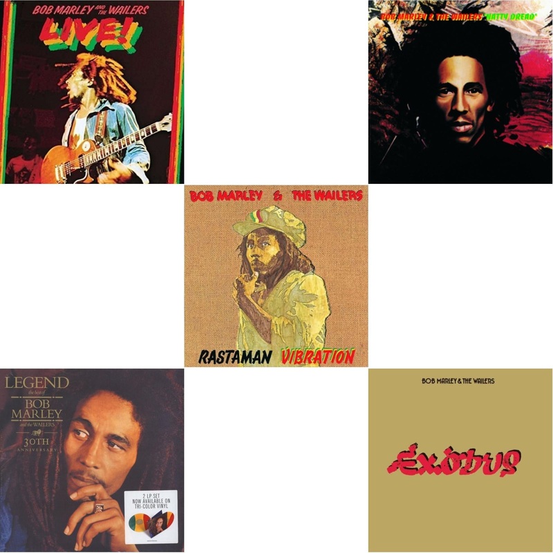 Bob & The Wailers Marley – Live (180G) & Legend (30Th Anniversary) & Rastaman Vibration & Natty Dread (180G) & Exodus – LP Vinyl Bundle