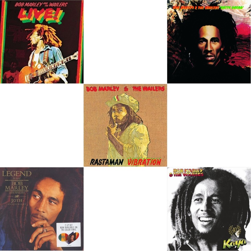 Bob & The Wailers Marley – Live (180G) & Legend (30Th Anniversary) & Rastaman Vibration & Natty Dread (180G) & Kaya 40 (2 LP)