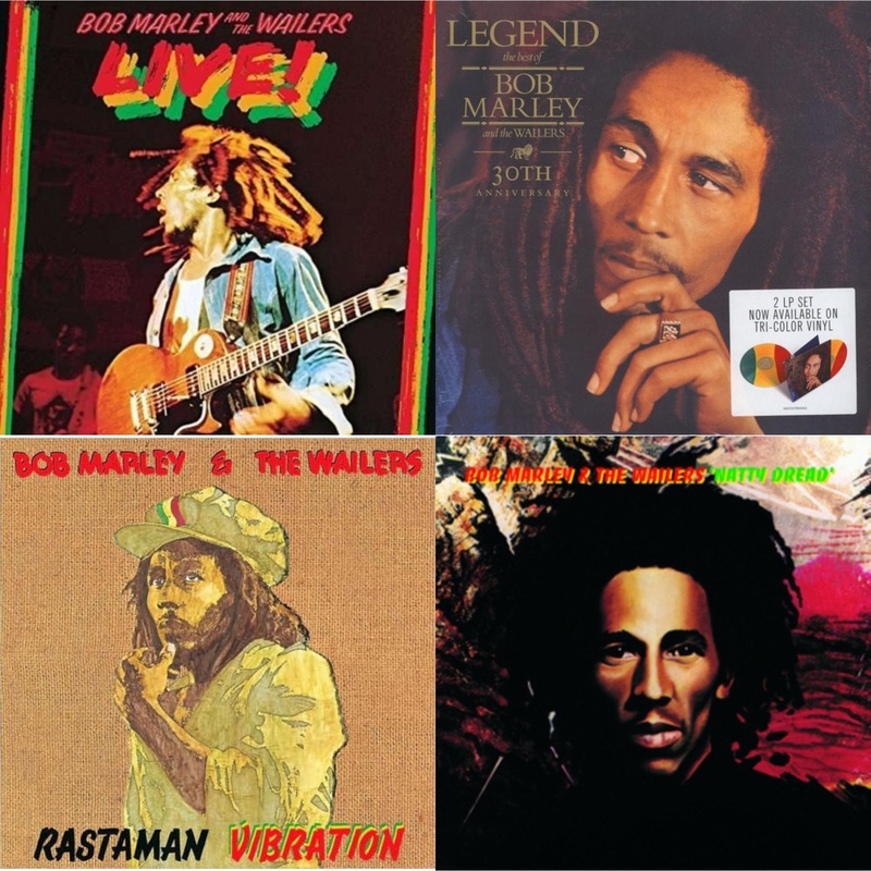 Bob & The Wailers Marley – Live (180G) & Legend (30Th Anniversary) & Rastaman Vibration & Natty Dread (180G) – LP Vinyl Bundle