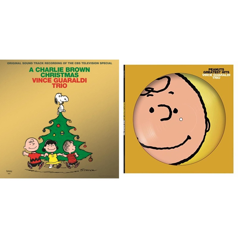 Vince Trio Guaraldi – Charlie Brown Christmas (2022 Gold Foil Edition) & Peanuts Greatest Hits (Picdisc) – LP Vinyl Bundle