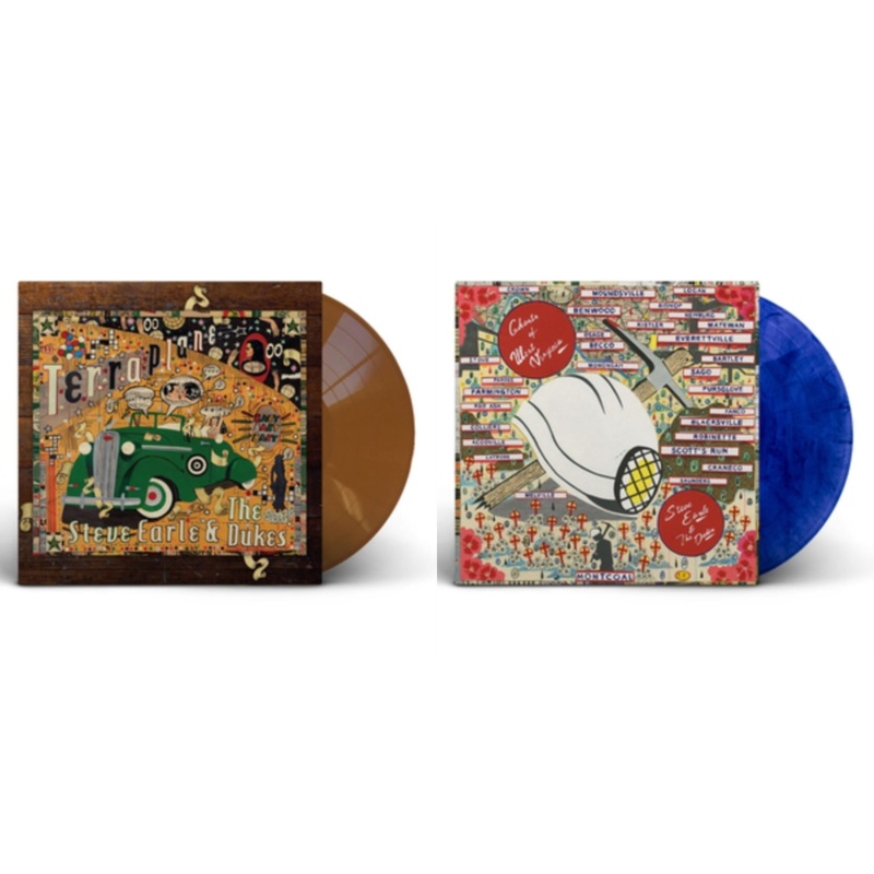 Steve & The Dukes Earle – Terraplane (Transparent Gold LP Vinyl) & Ghosts Of West Virginia (Blue & Black Swirl Color LP Vinyl)