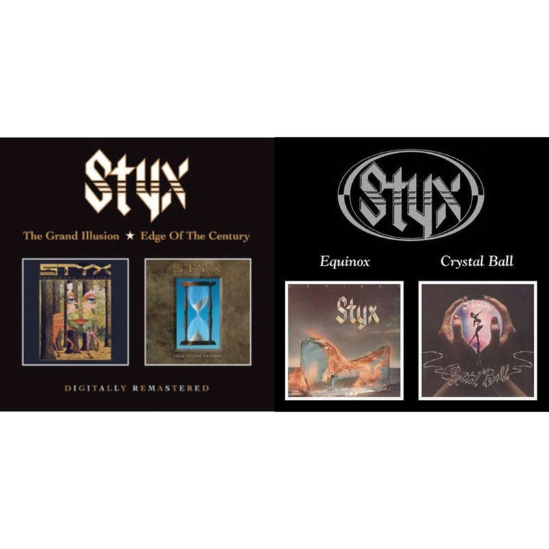 Styx – Grand Illusion / Edgge Of The Century & Equinox / Crystal Ball (Remastered) – CD Bundle