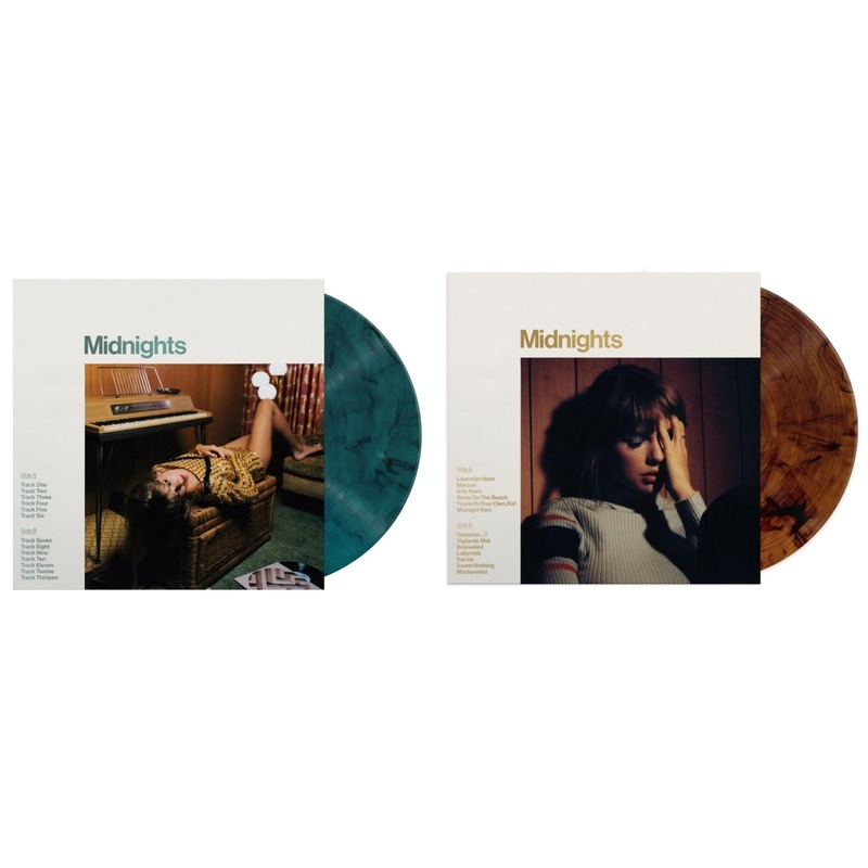 Taylor Swift – Midnights (X) (Jade Green LP Vinyl) & Midnights (X) (Mahogany Color LP Vinyl)
