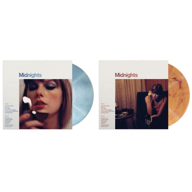 Taylor Swift – Midnights (X) (Moonstone Blue LP Vinyl) & Midnights (X) (Blood Moon LP Vinyl)