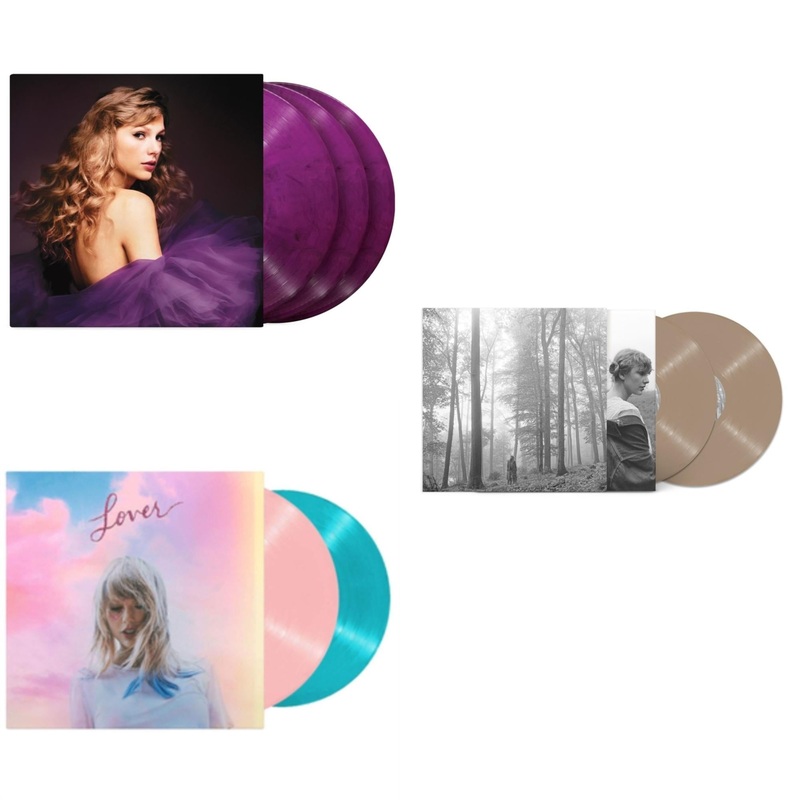 Taylor Swift – Speak Now (Taylor’s Version) (Orchid Marbled Vinyl/3LP) & Lover & Folklore (X) (Beige Vinyl/2LP)