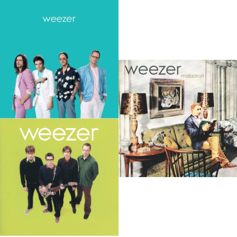 Weezer – Weezer: Teal Album & Weezer (Green Album) & Maladroit – LP Vinyl Bundle