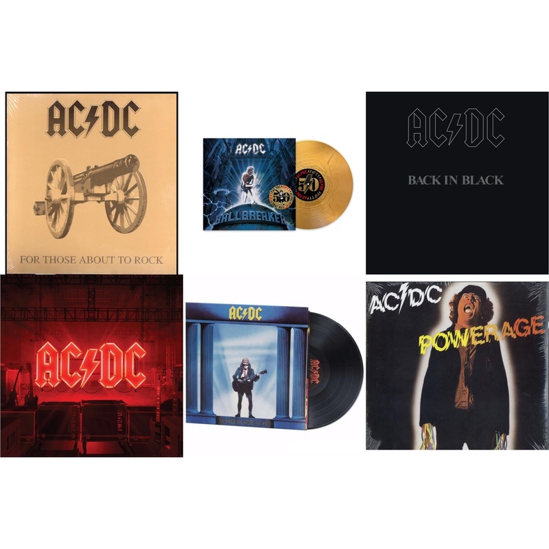 Ac/Dc – For Those About To Rock (180G) & Ballbreaker (50Th Anniversary/Gold Color LP Vinyl) & Back In Black (180G) & Power Up (180G/Gatefold Jacket/Inner Sleeve) & Who Made Who (180G) & Powerage (180G)