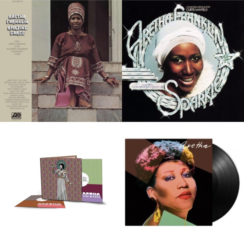 Aretha Franklin – Amazing Grace & Sparkle (Crystal Clear LP Vinyl) (Syeor) & Aretha (2LP/140G) & Aretha (180G)