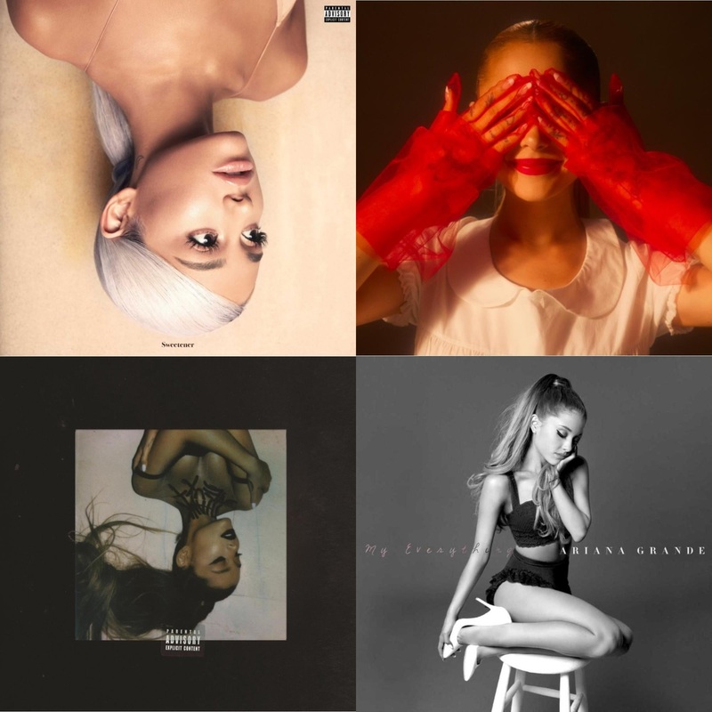 Ariana Grande – Sweetener (X) (2LP) & Eternal Sunshine (X) (Ruby LP Vinyl) & Thank U, Next & My Everything