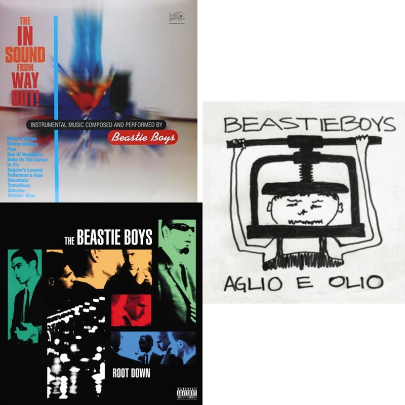Beastie Boys – In Sound From Way Out (180G) & Root Down Ep & Aglio E Olio – LP Vinyl Bundle