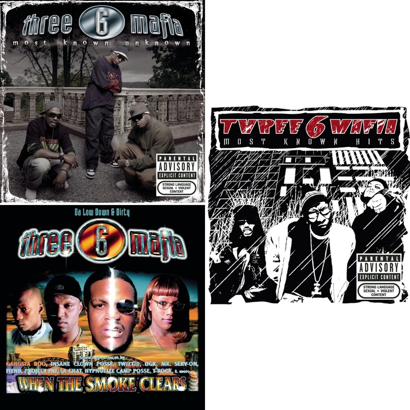 Three 6 Mafia – Most Known Unknown (Revised Edition) & When The Smoke Clears & Most Known Hits – CD Bundle