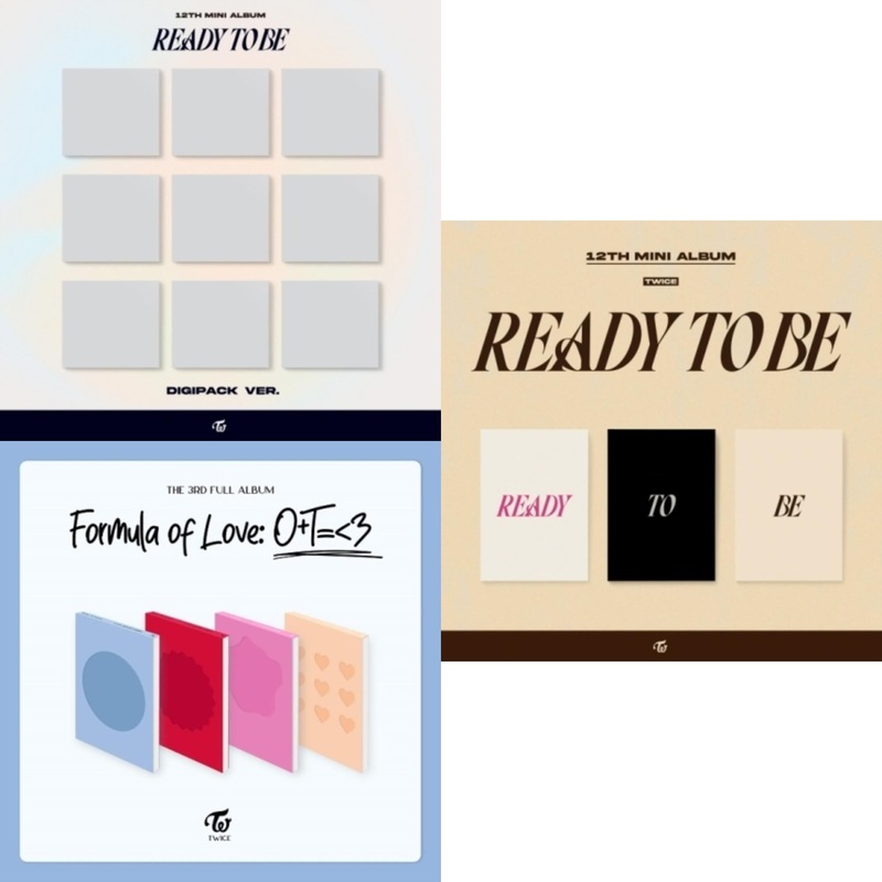 Twice – Ready To Be (12Th Mini Album) Digipack Version & Formula Of Love: O+T=<3 & Ready To Be (12Th Mini Album) - CD Bundle