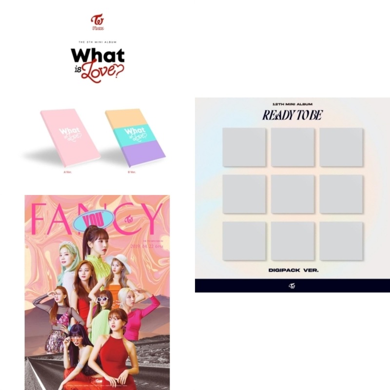 Twice – What Is Love? & Fancy You (7Th Album) & Ready To Be (12Th Mini Album) Digipack Version – CD Bundle