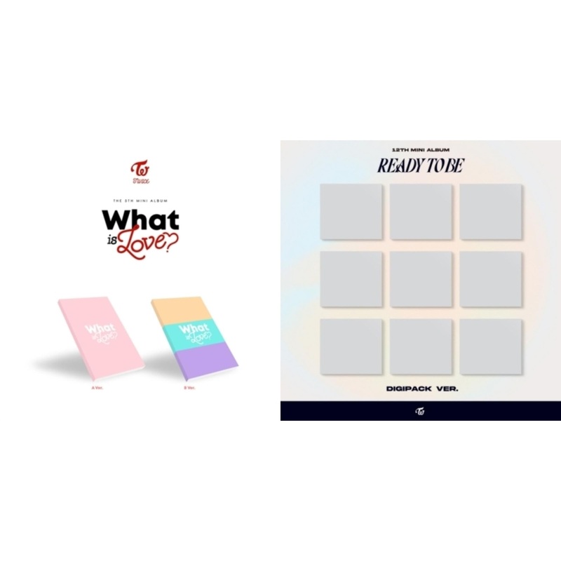 Twice – What Is Love? & Ready To Be (12Th Mini Album) Digipack Version – CD Bundle