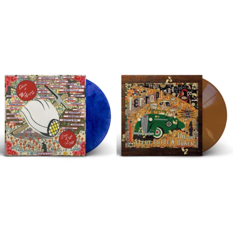 Steve & The Dukes Earle – Ghosts Of West Virginia (Blue & Black Swirl Color LP Vinyl) & Terraplane (Transparent Gold LP Vinyl)