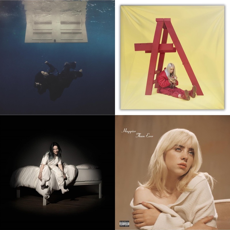 Billie Eilish – Hit Me Hard & Soft (Recycled Black LP Vinyl) & Billie Eilish – Dont Smile At Me (Black LP Vinyl) & When We All Fall Asleep, Where Do We Go? (Pale Yellow LP Vinyl) & Happier Than Ever (X) (2LP)