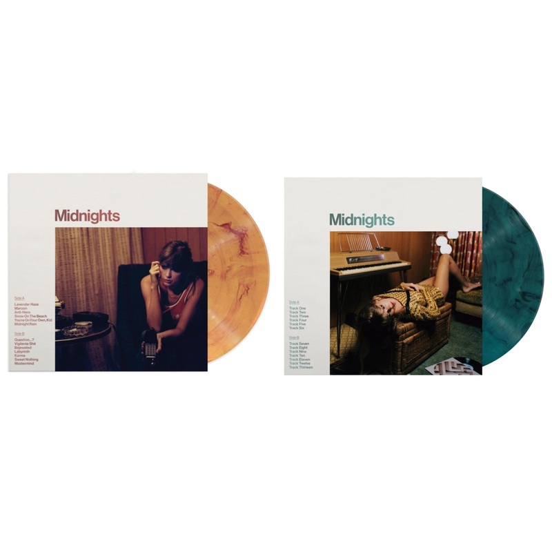 Taylor Swift – Midnights (X) (Blood Moon LP Vinyl) & Midnights (X) (Jade Green LP Vinyl)