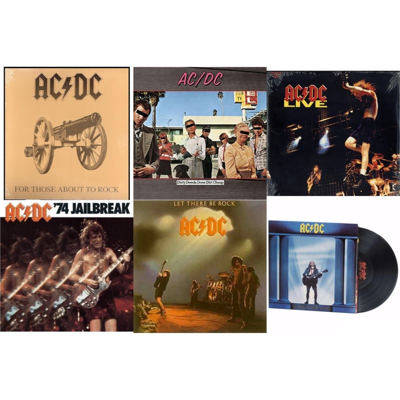 Ac/Dc – For Those About To Rock (180G) & Dirty Deeds Done Dirt Cheap (180G) & Live (2LP/180G) & 74 Jailbreak (180G) & Let There Be Rock (180G) & Who Made Who (180G)