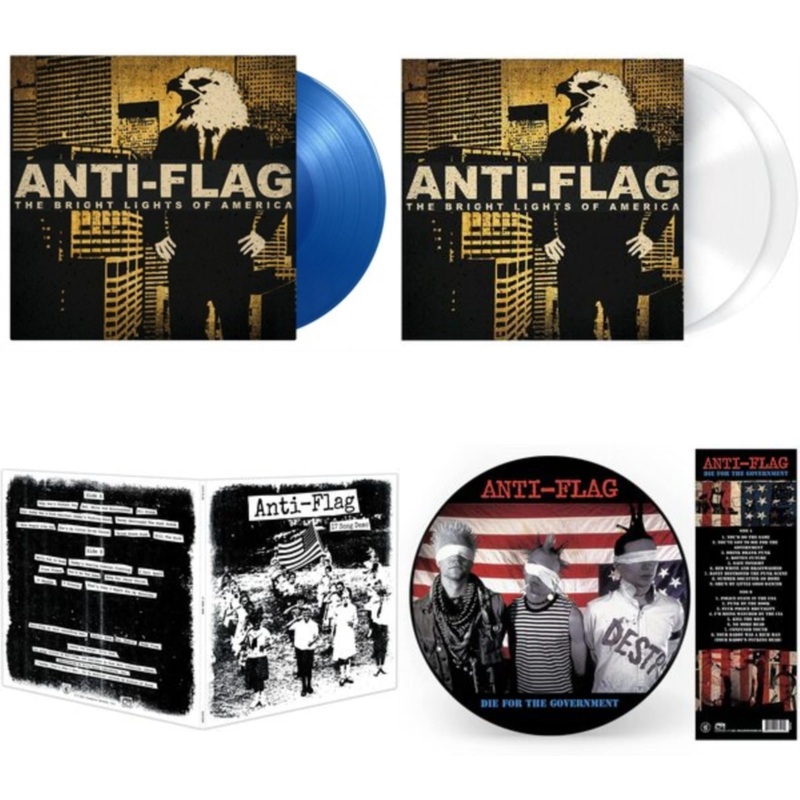 Anti-Flag – Bright Lights Of America (2LP/180G/Blue Vinyl) & Bright Lights Of America (2LP/180G/Solid White Vinyl) & 17 Song Demo & Die For The Government (Picture Disc)