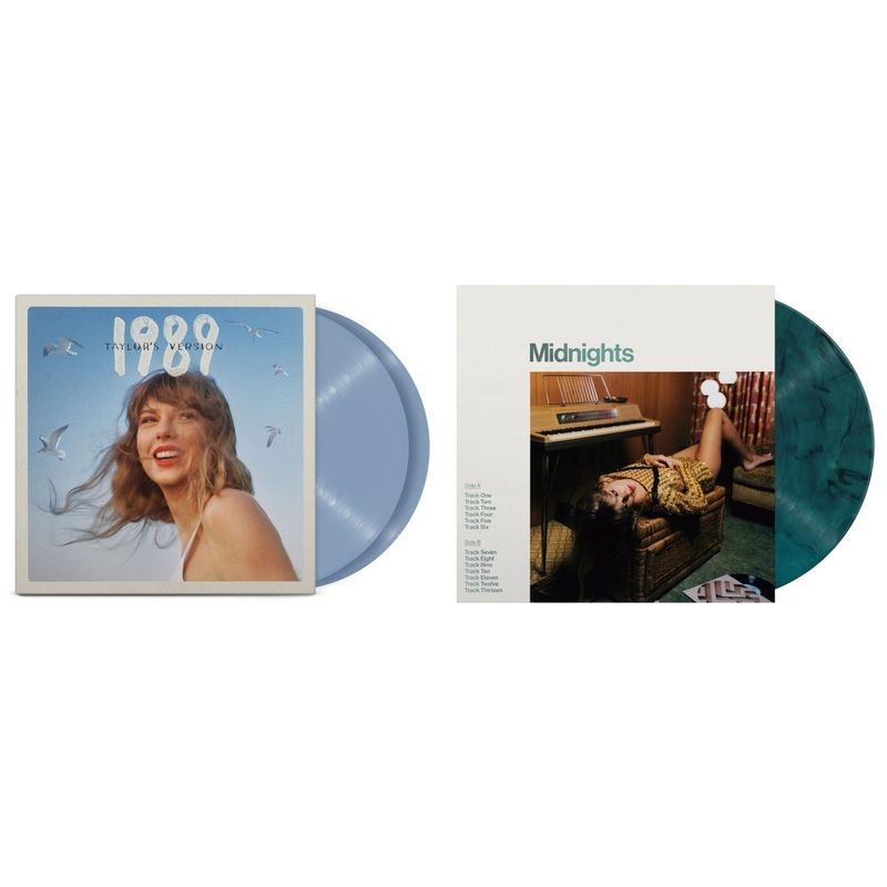 Taylor Swift – 1989 (Taylor’s Version) (2LP/Crystal Skies Blue Vinyl) & Midnights (X) (Jade Green LP Vinyl)