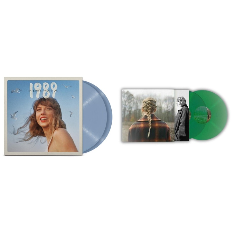 Taylor Swift – 1989 (Taylor’s Version) (2LP/Crystal Skies Blue Vinyl) & Taylor Swift – Evermore (Translucent Green Vinyl/2LP)