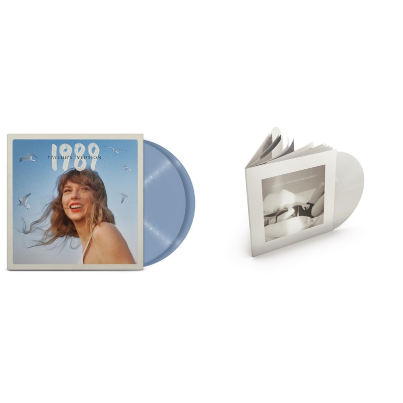 Taylor Swift – 1989 (Taylor’s Version) (2LP/Crystal Skies Blue Vinyl) & Tortured Poets Department (X) (Ghosted White Vinyl/2LP/Manuscript- Bonus Track)
